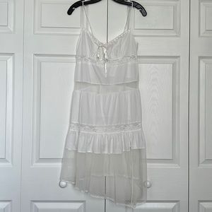 Victoria's Secret White Sheer Lace Chemise Slip